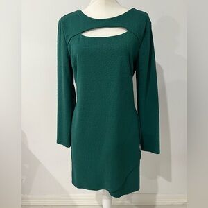 Elegant Green Long Sleeve Dress